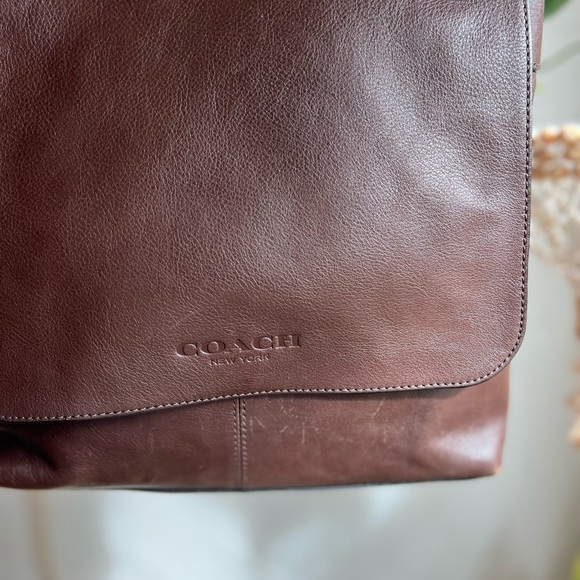 Coach Brown Leather Messenger Bag - Picture 5 of 16